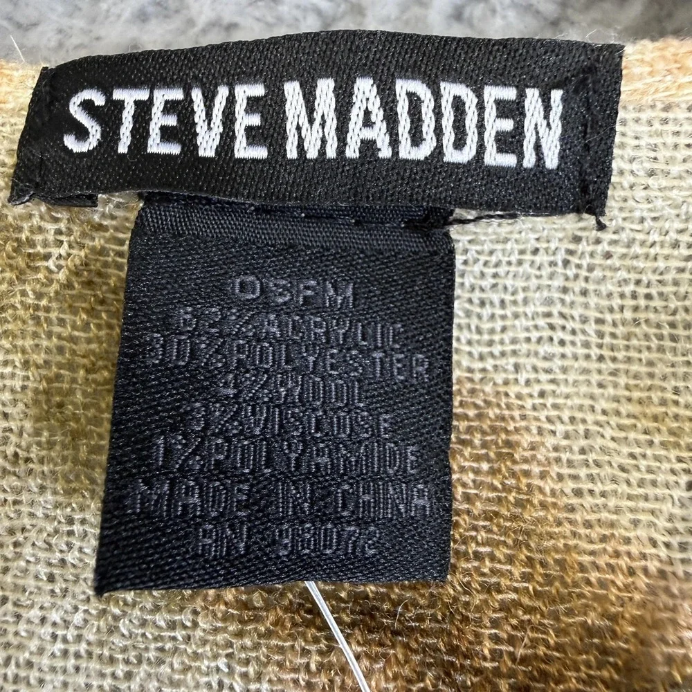 Steve Madden Kimono Cardigan Womens‎ One Size Neutral Tie Dye Boho Ruana Wrap